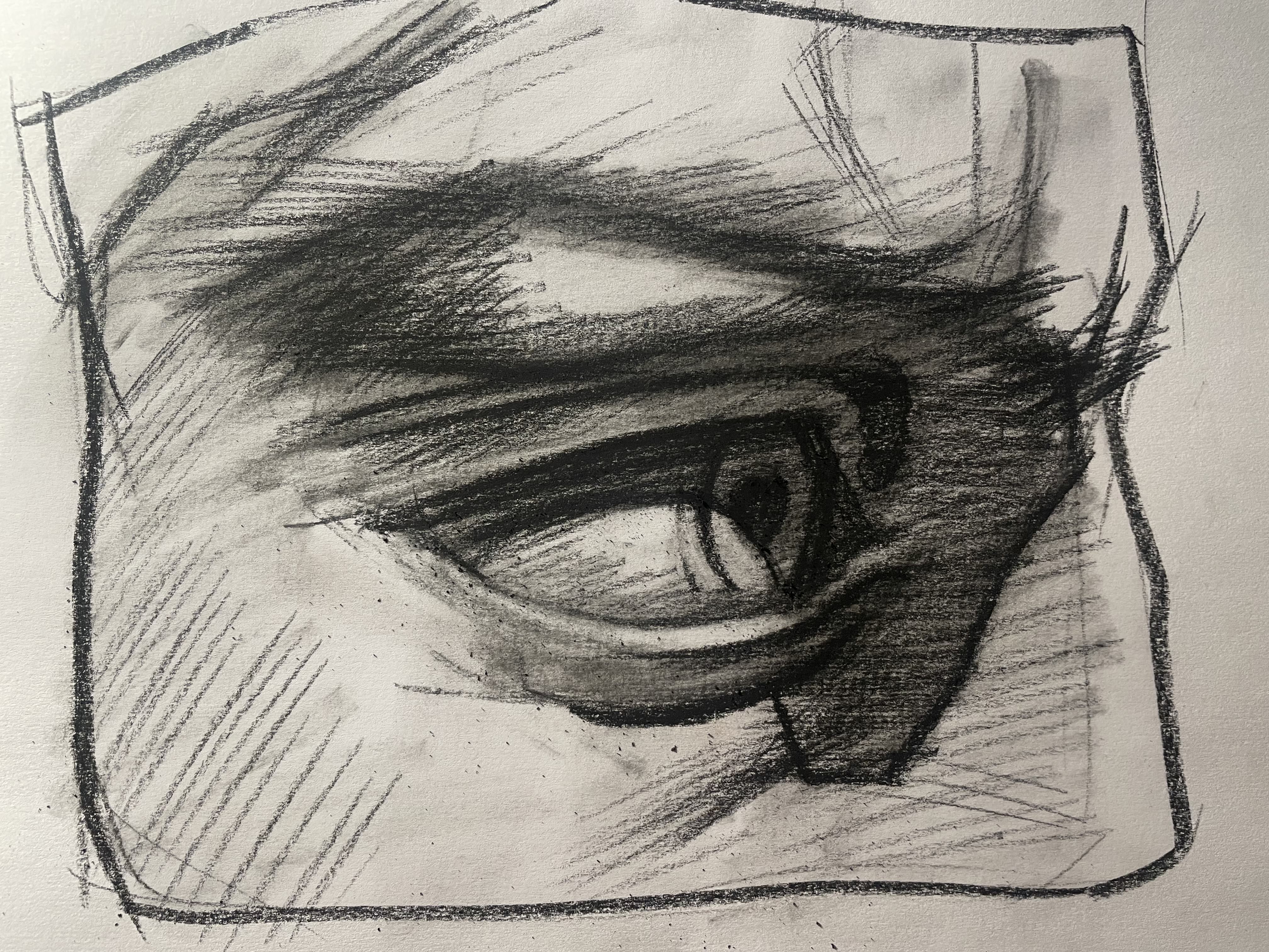 Eye of david in charcoal